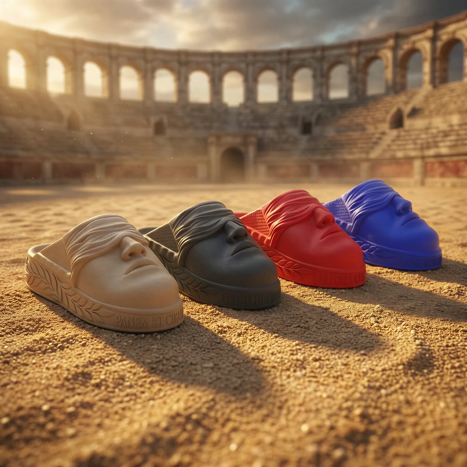 Four colourways in the arena