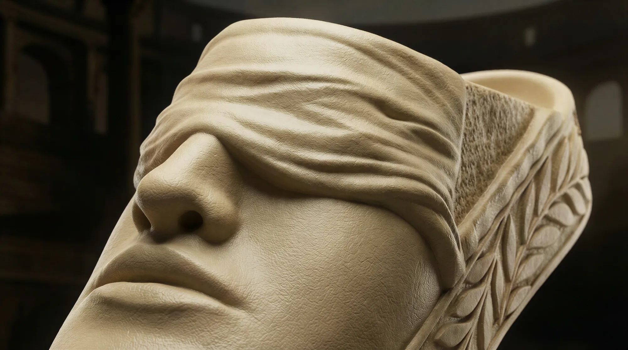 The face, blindfolded