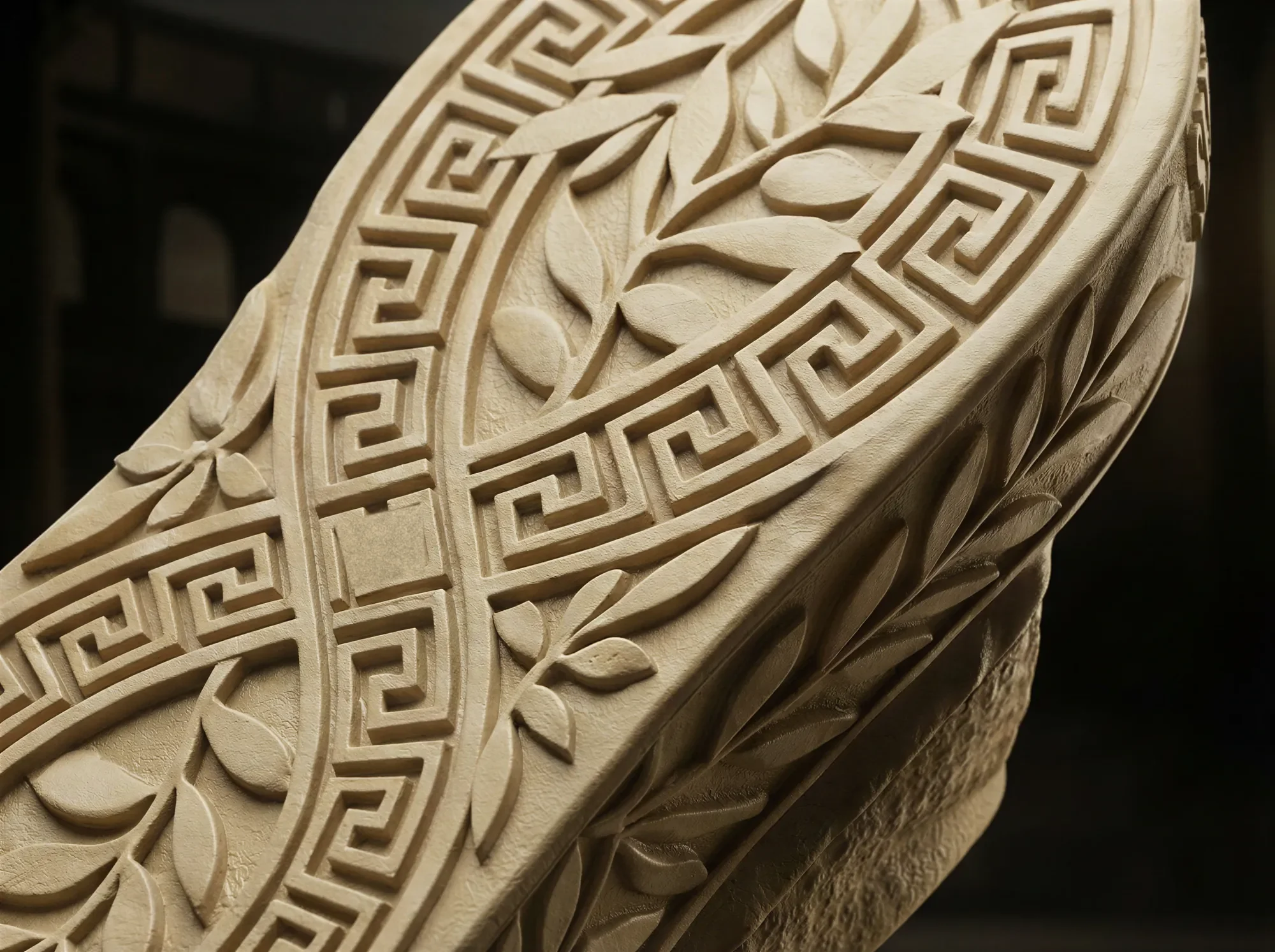 Meander and laurel on the outsole