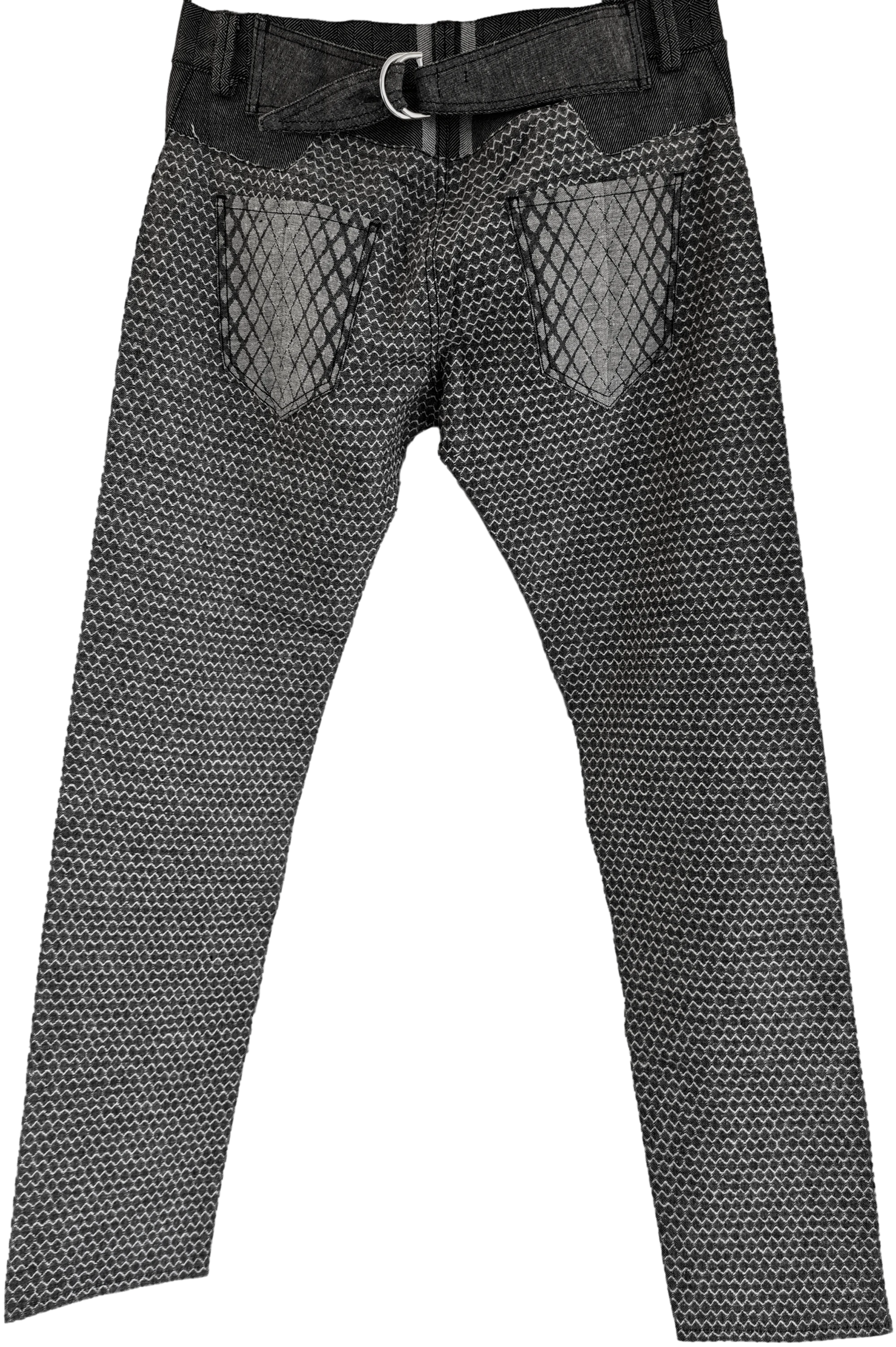 Back of the 3D woven jeans