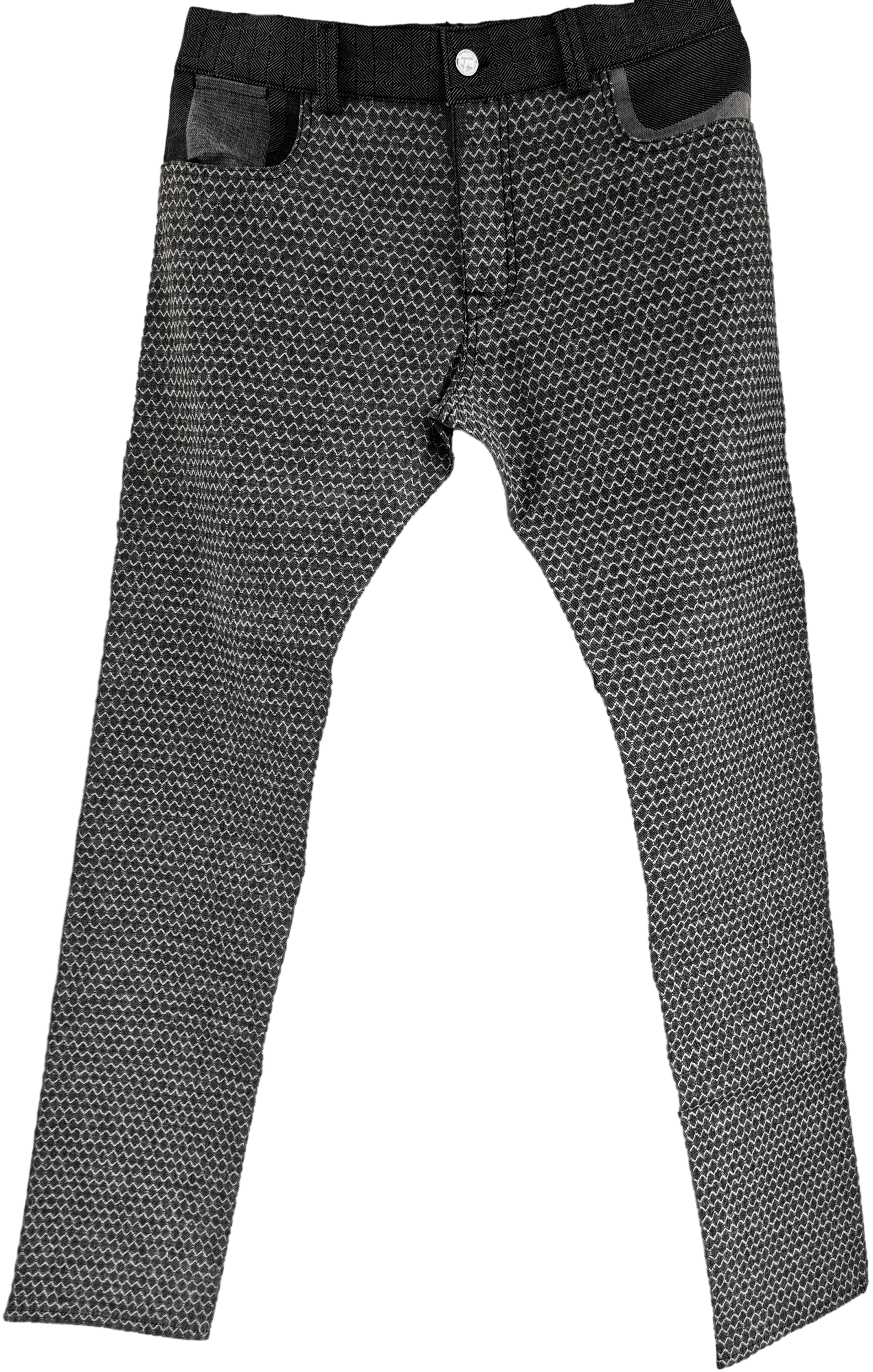 Front of the 3D woven jeans