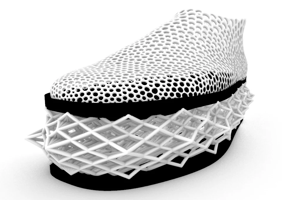Lattice midsole, white