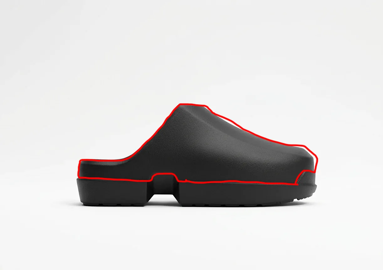 Vizcom prompt: “Render mule in matte EVA black”